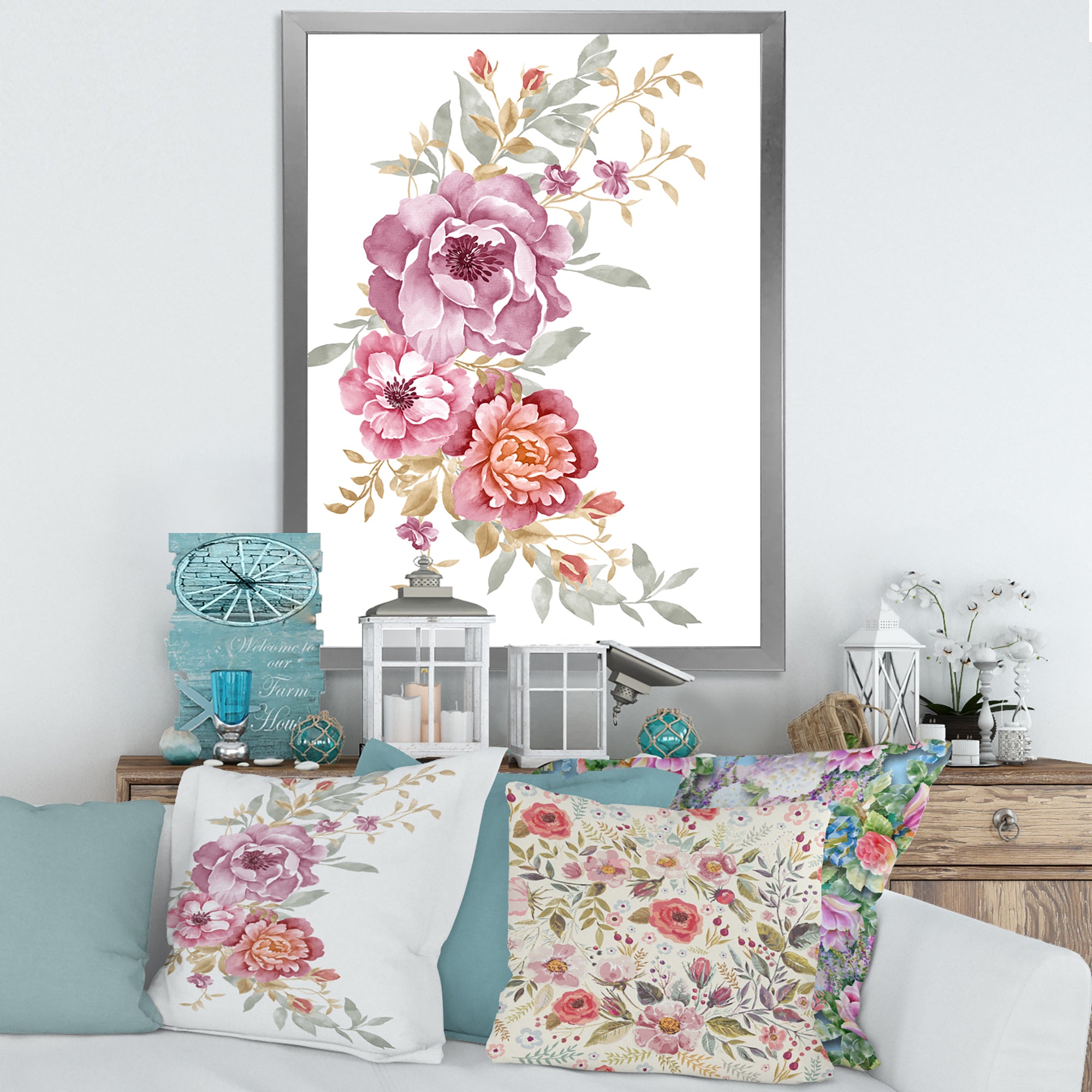 Bouquet Of Pink and Purple Flowers III