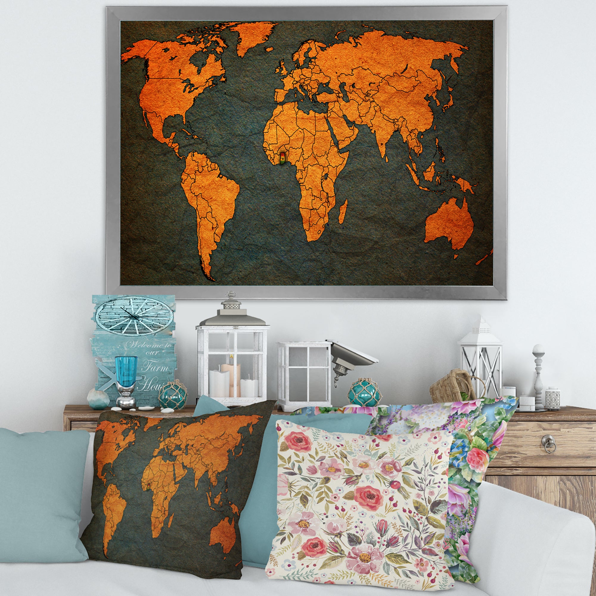 Ancient Map of The World Africa