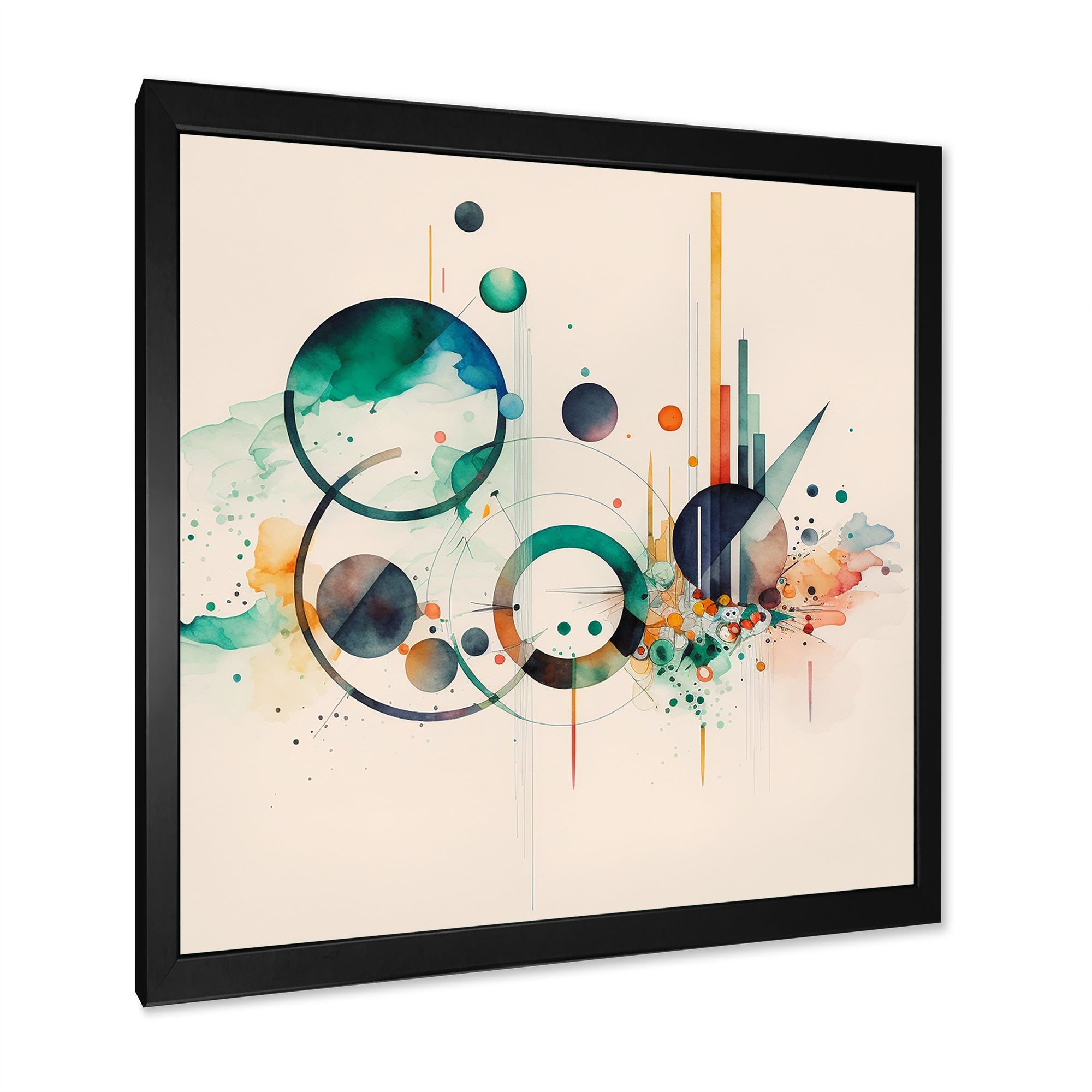 Multi-Color Watercolor Geometric Art II