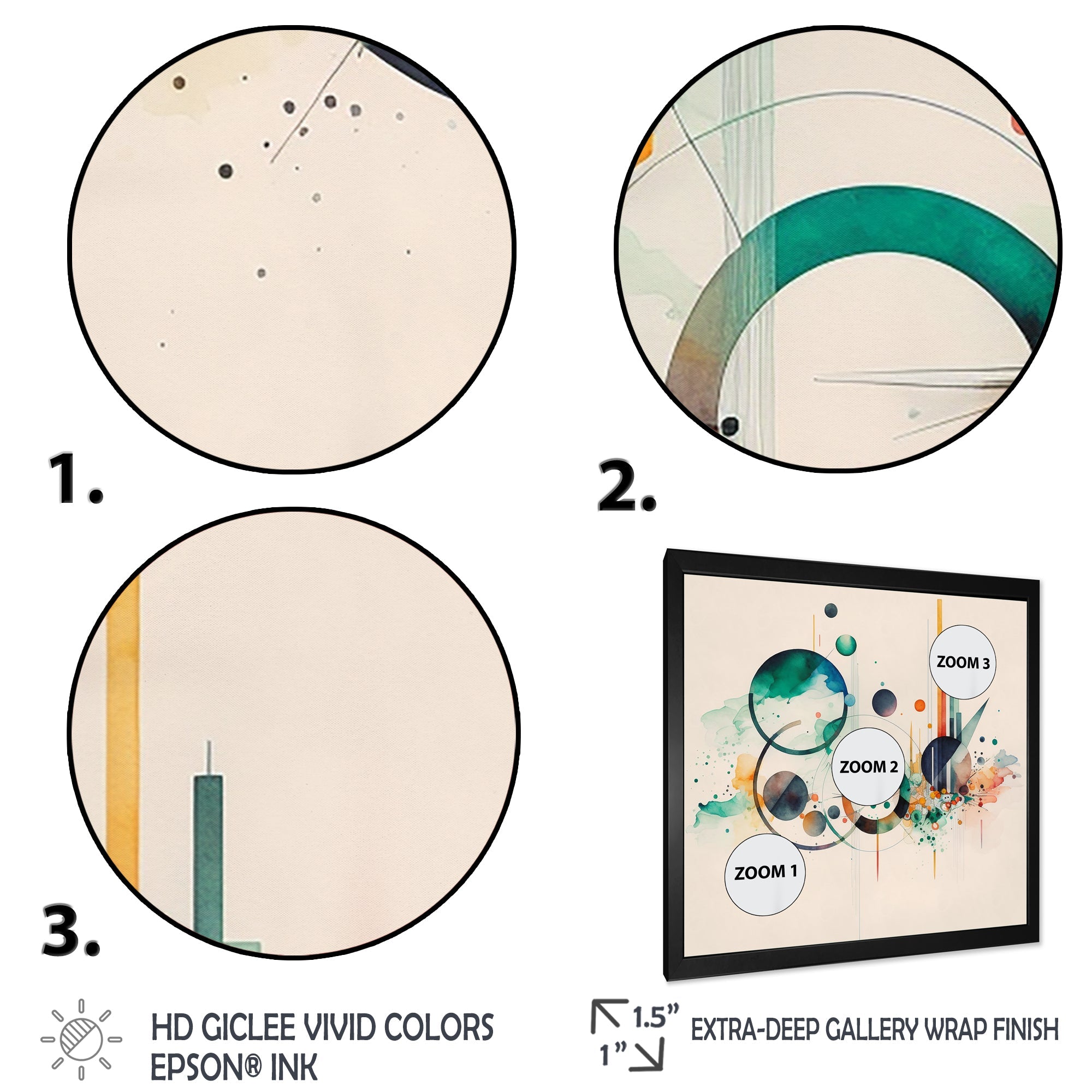 Multi-Color Watercolor Geometric Art II