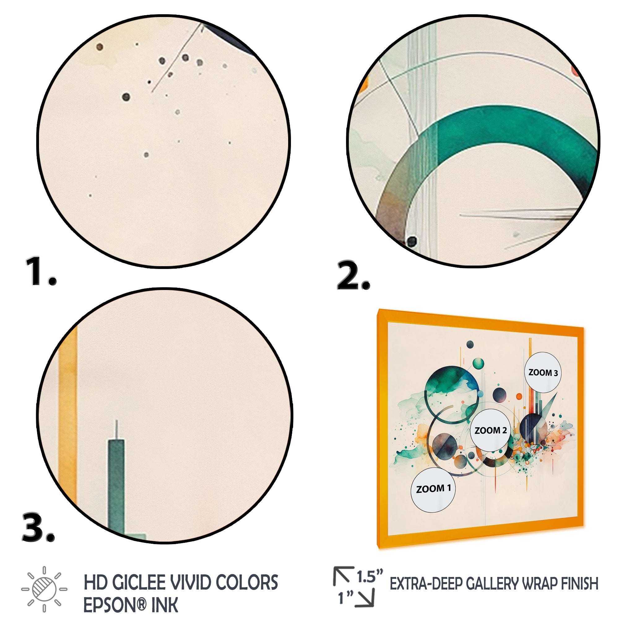 Multi-Color Watercolor Geometric Art II