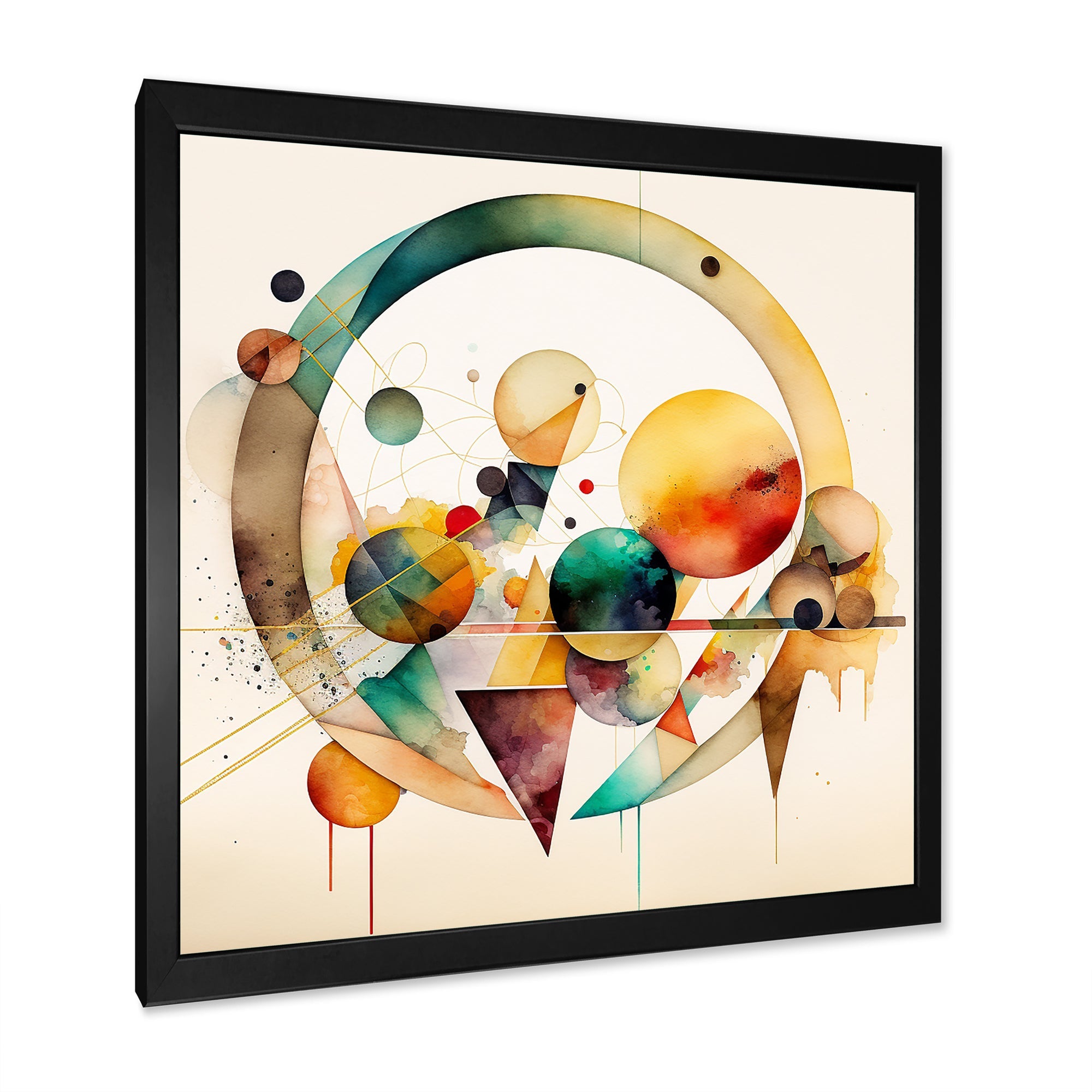 Multi-Color Watercolor Geometric Art IV