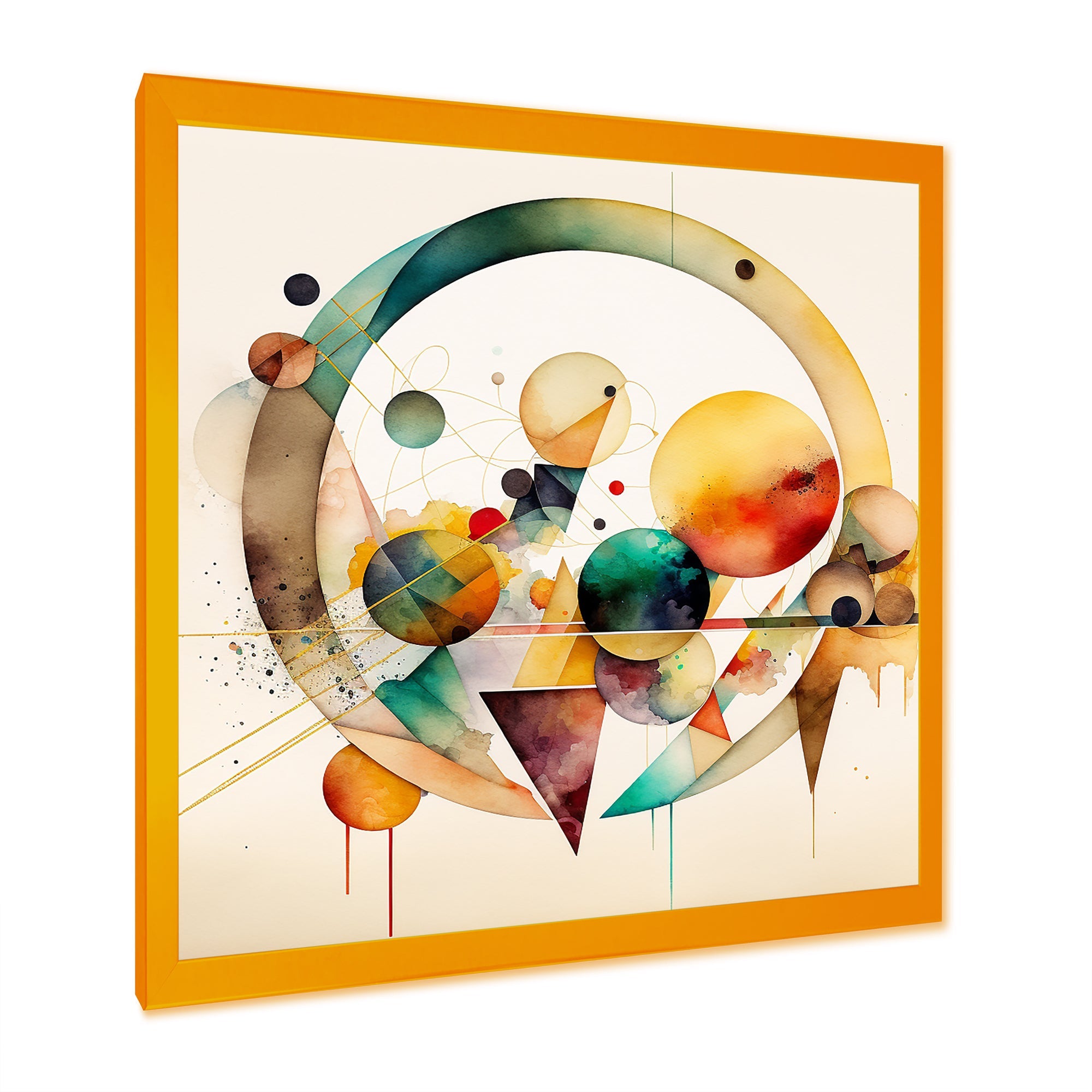 Multi-Color Watercolor Geometric Art IV