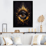 Black And Gold Liquid Eye I
