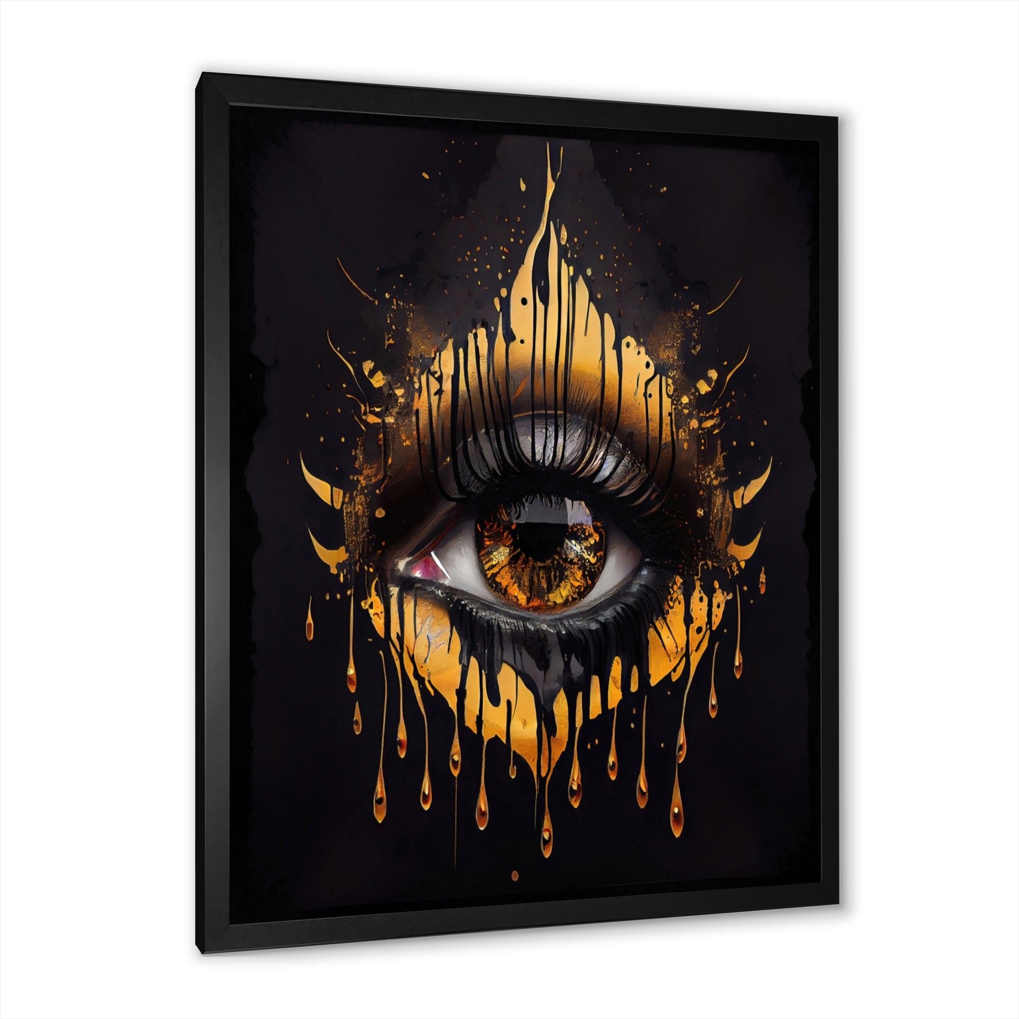 Black And Gold Liquid Eye I