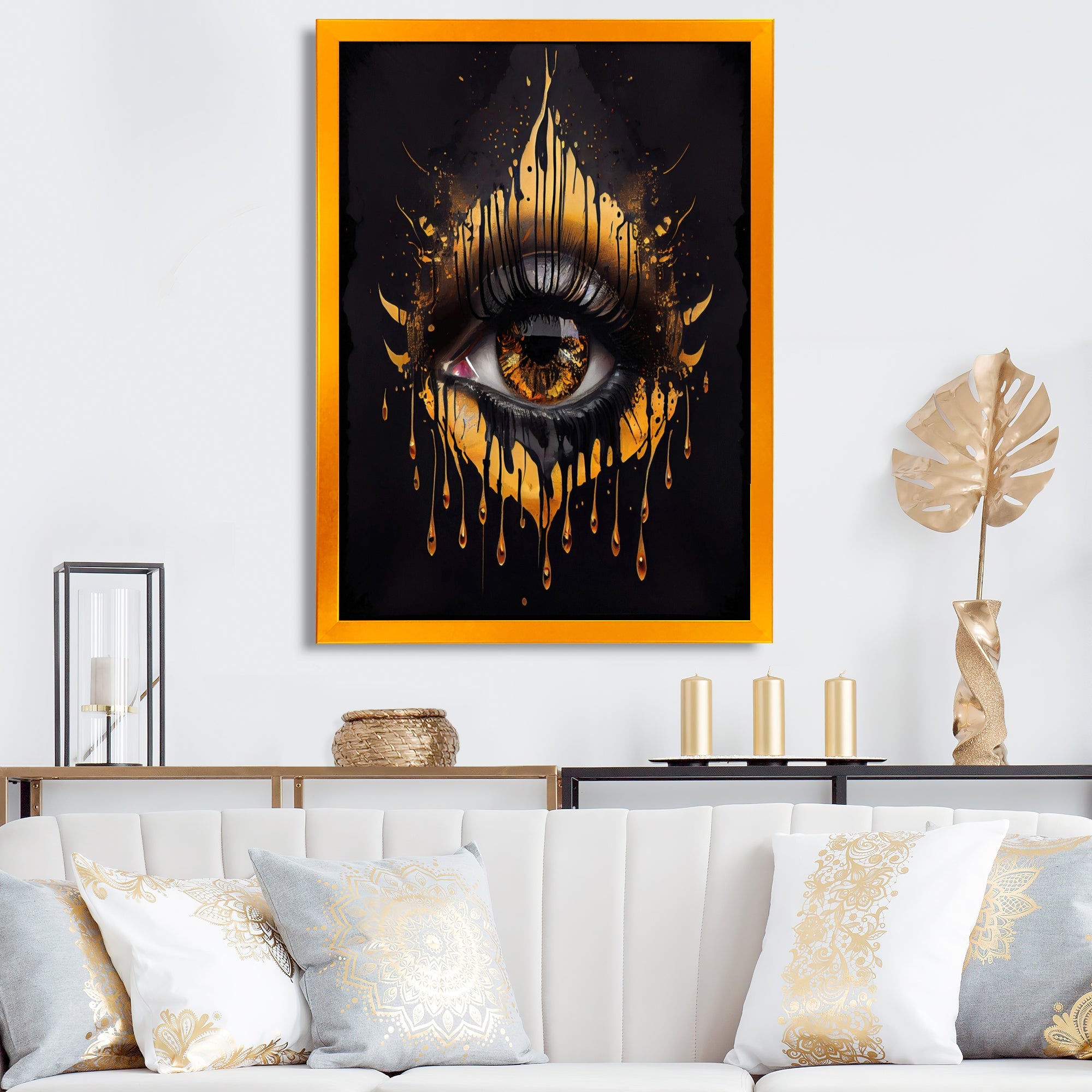 Black And Gold Liquid Eye I