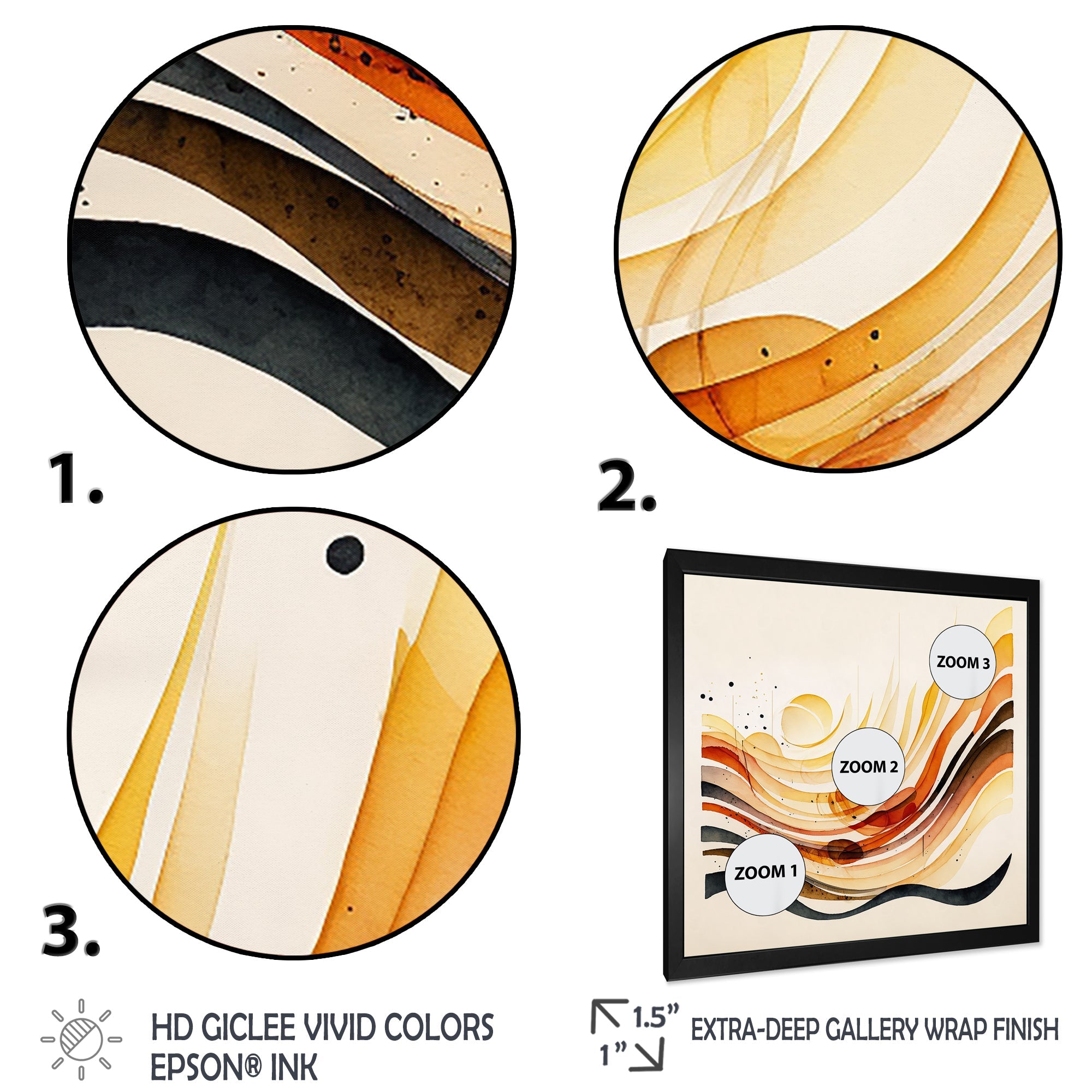 Burnt Orange Waves Abstract IV