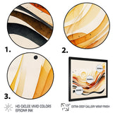 Burnt Orange Waves Abstract IV