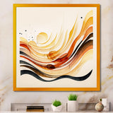 Burnt Orange Waves Abstract IV