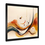 Burnt Orange Waves Abstract V
