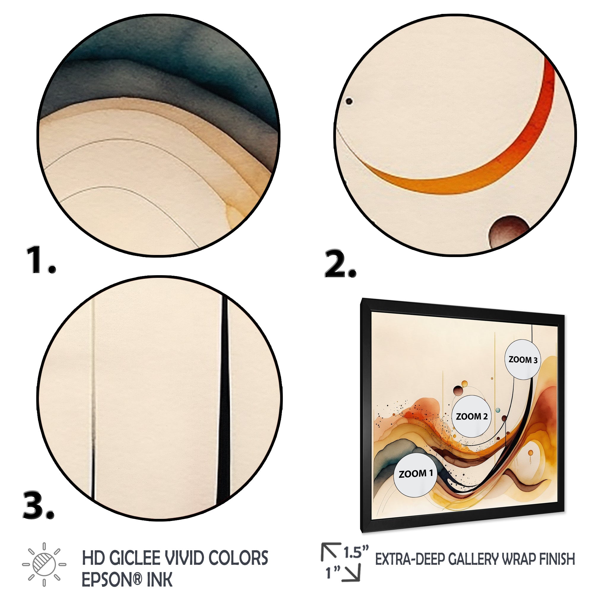 Burnt Orange Waves Abstract V