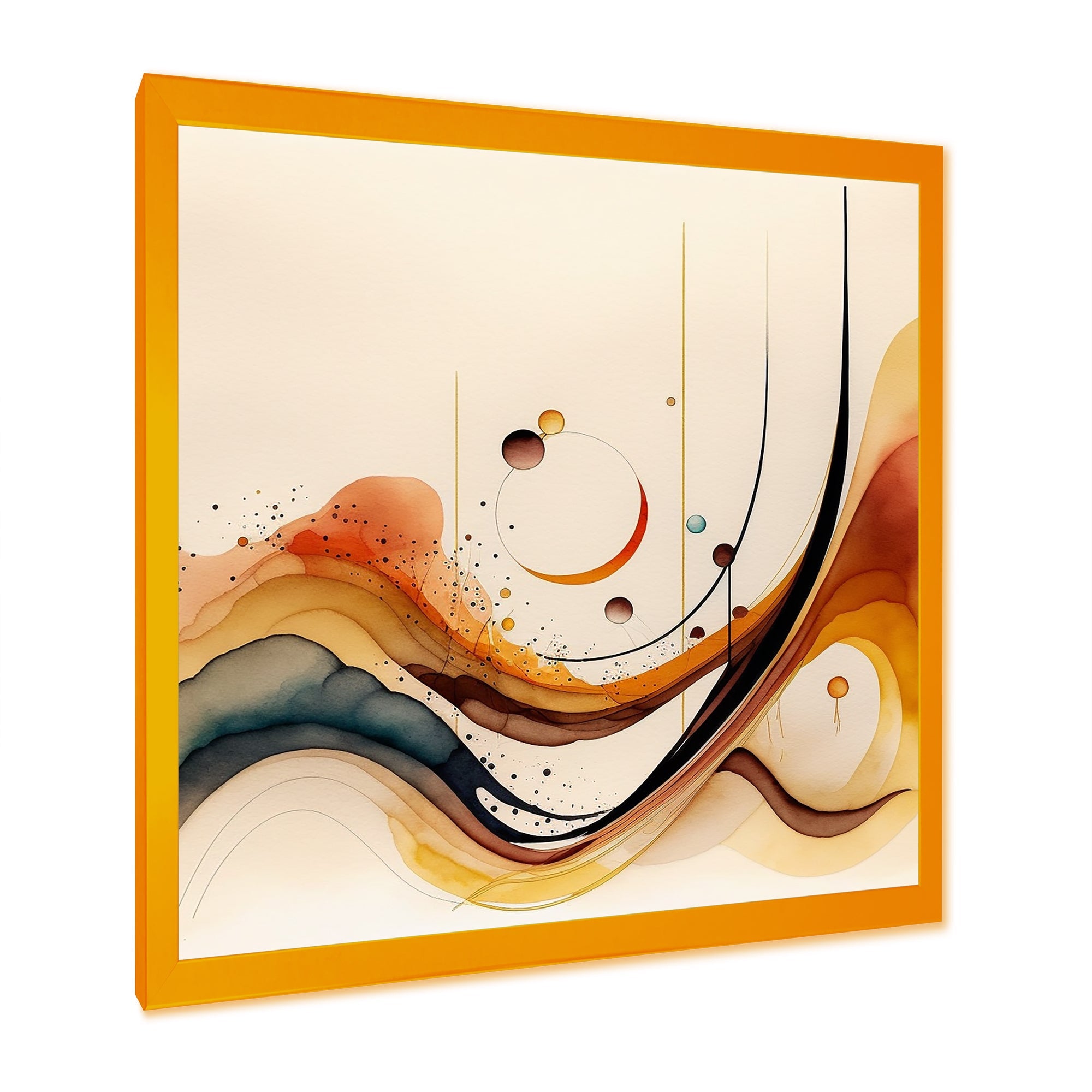 Burnt Orange Waves Abstract V