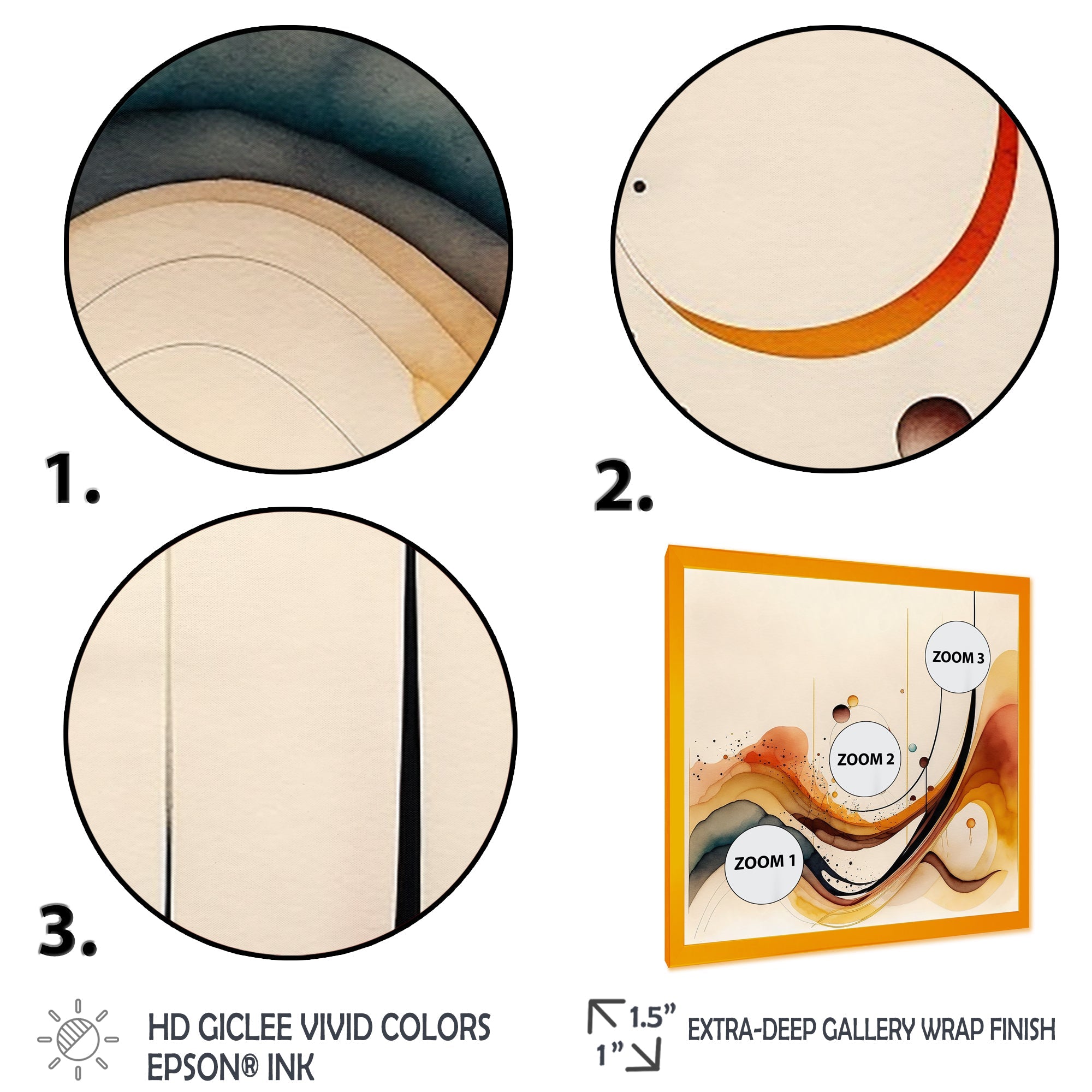 Burnt Orange Waves Abstract V