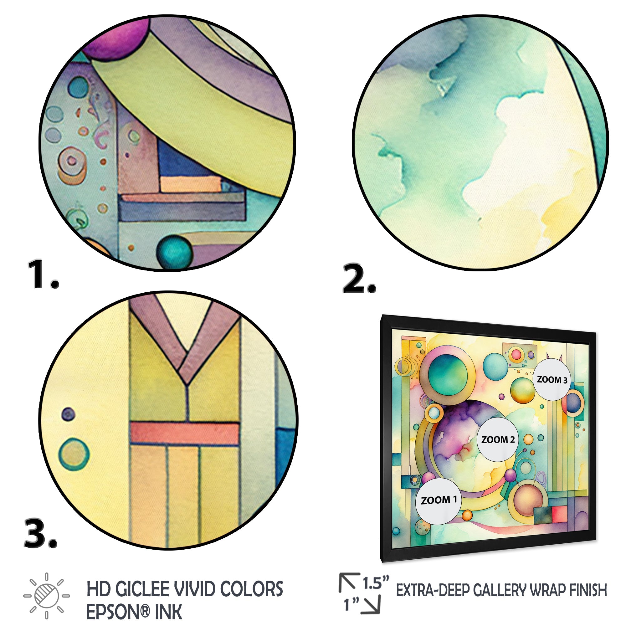 Pastel Watercolor Art Deco I