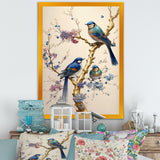 Multicolor Birds On Plum Blossoms Tree VII