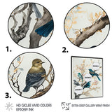 Multicolor Birds On Plum Blossoms Tree IX