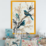 Multicolor Birds On Plum Blossoms Tree IX