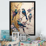 Multicolor Birds On Plum Blossoms Tree II