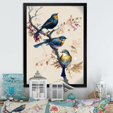 Multicolor Birds On Plum Blossoms Tree XV