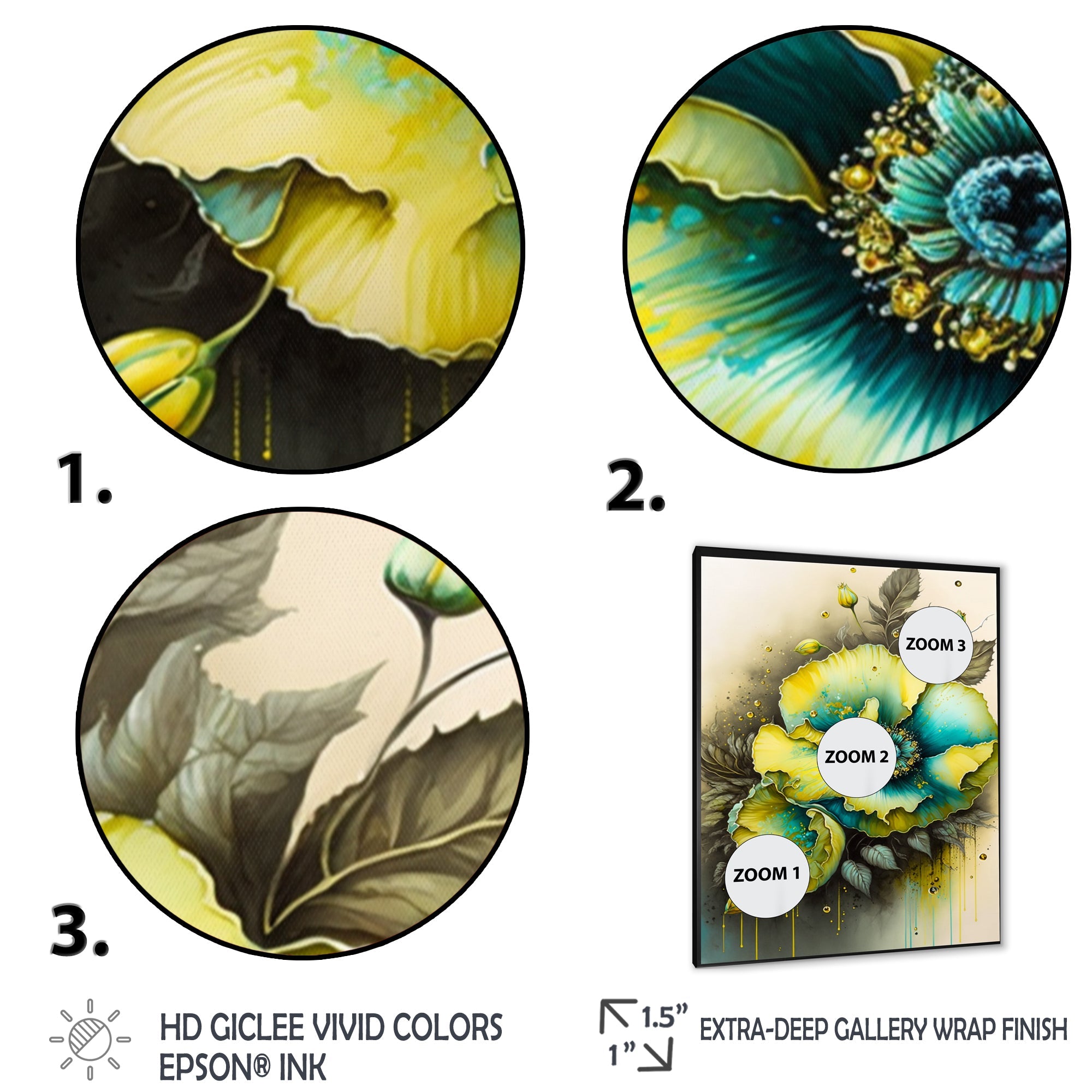 Vibrant Yellow Floral Design