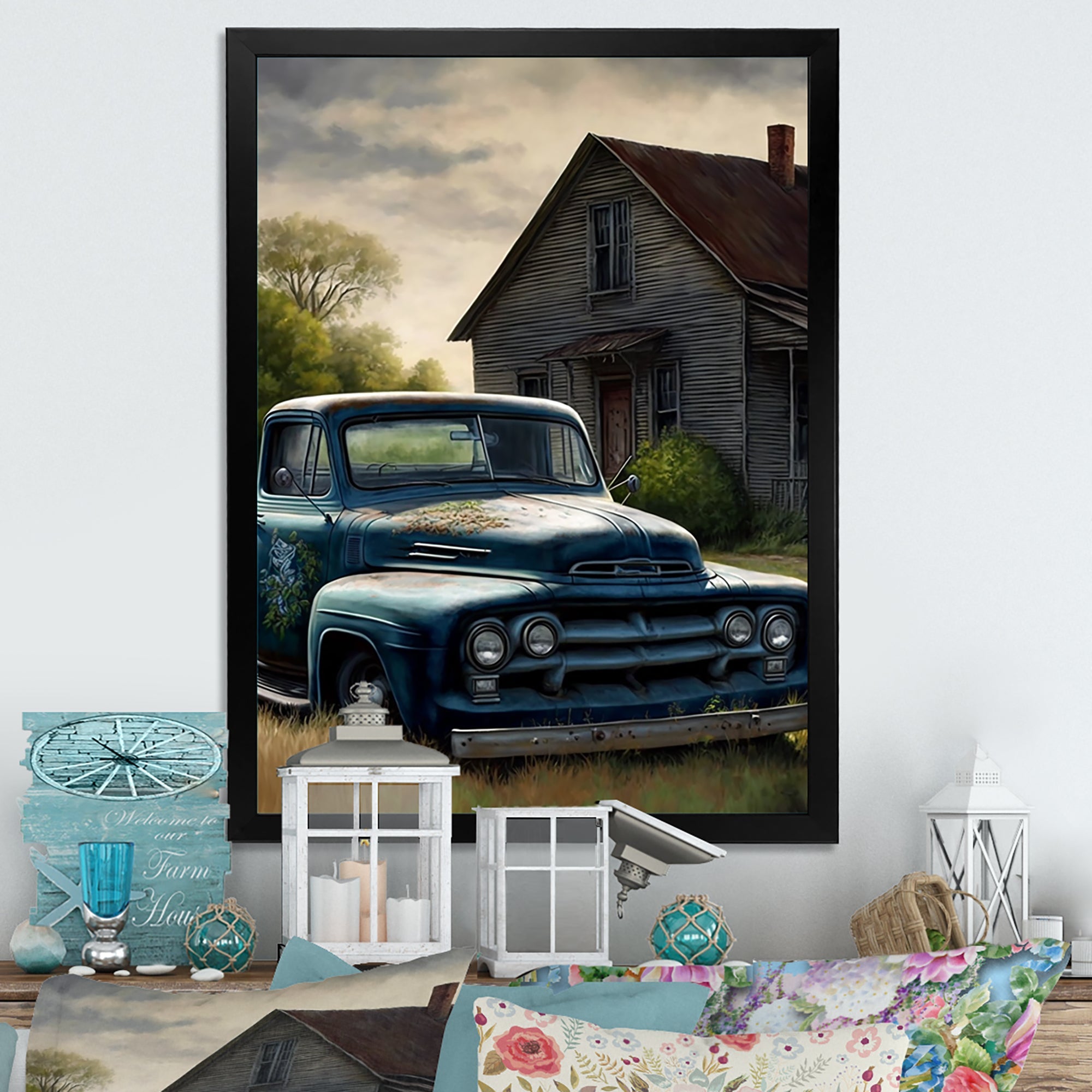 Old American Truck In Barn I