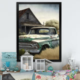 Old American Truck In Barn III