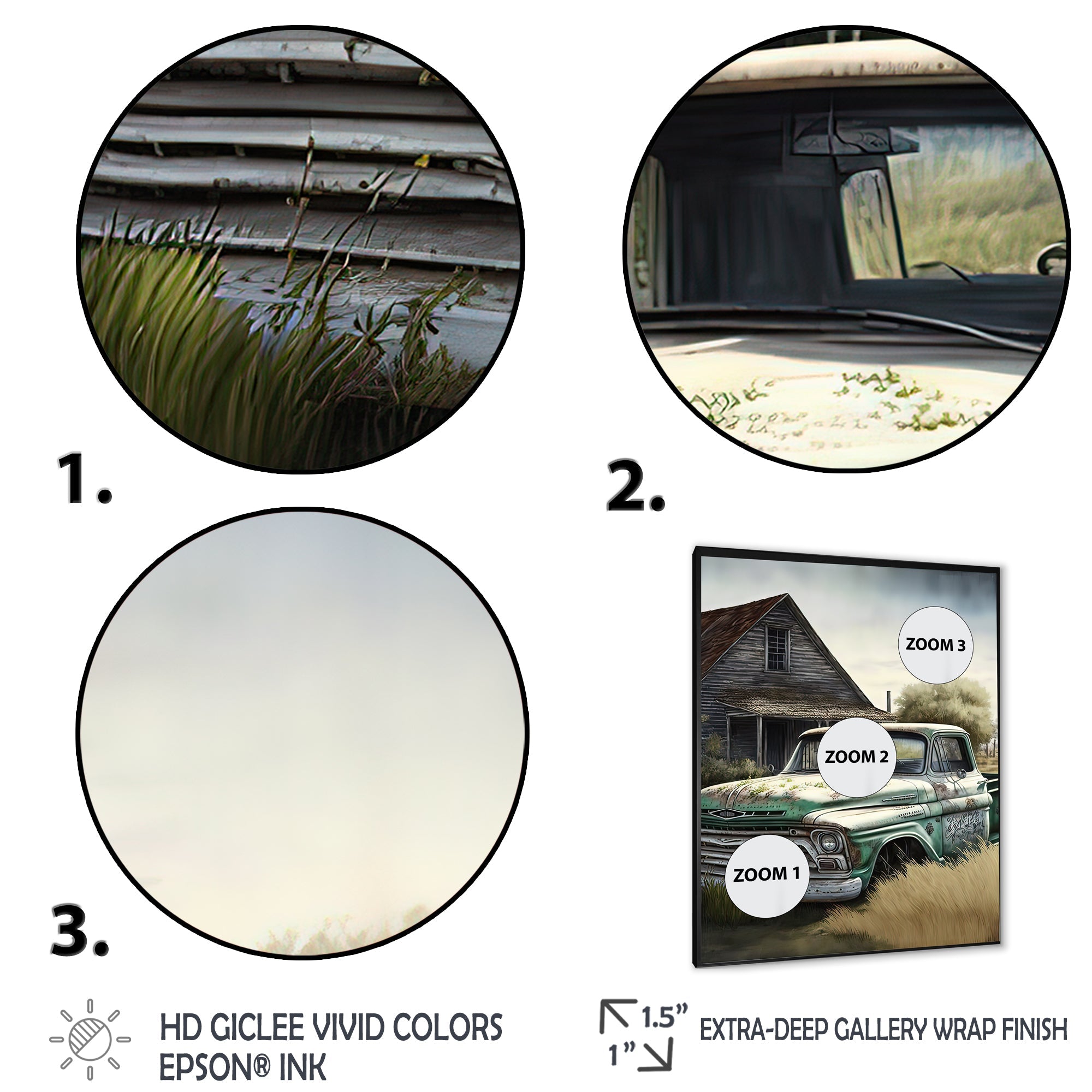 Old American Truck In Barn III