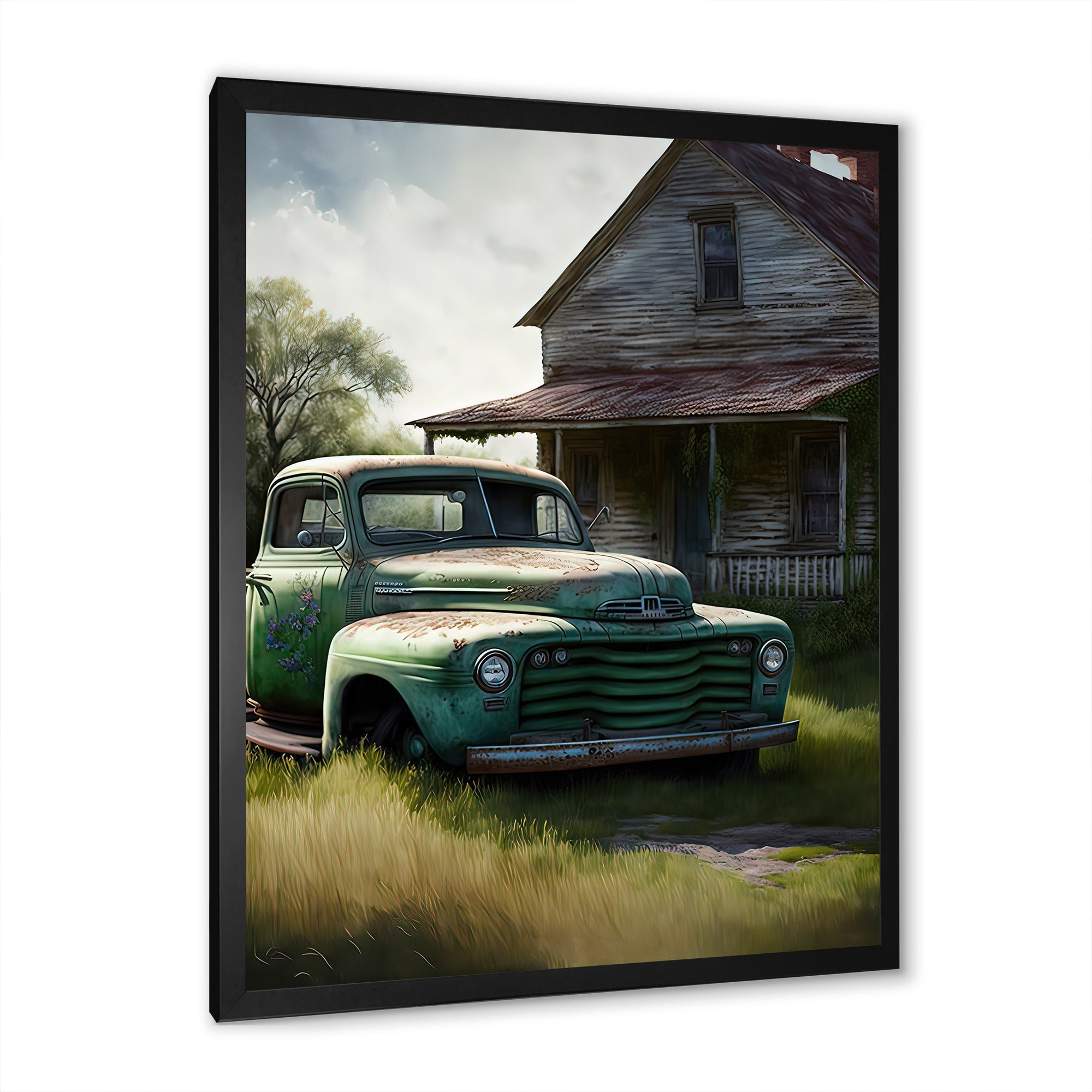 Old American Truck In Barn V