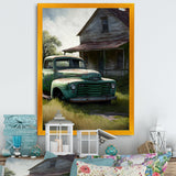 Old American Truck In Barn V