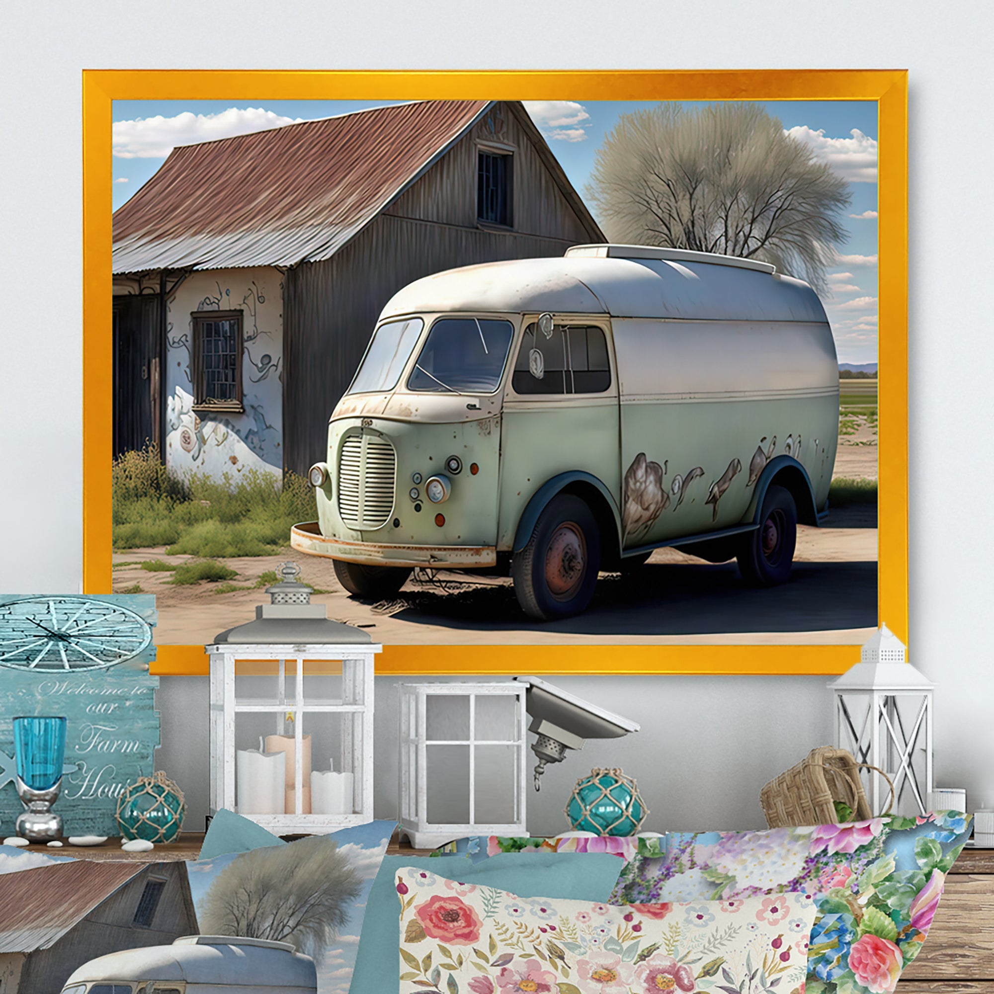 Old Milk Delivery In Barn