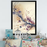 Pink And Plum Cherry Blossom Branch IV