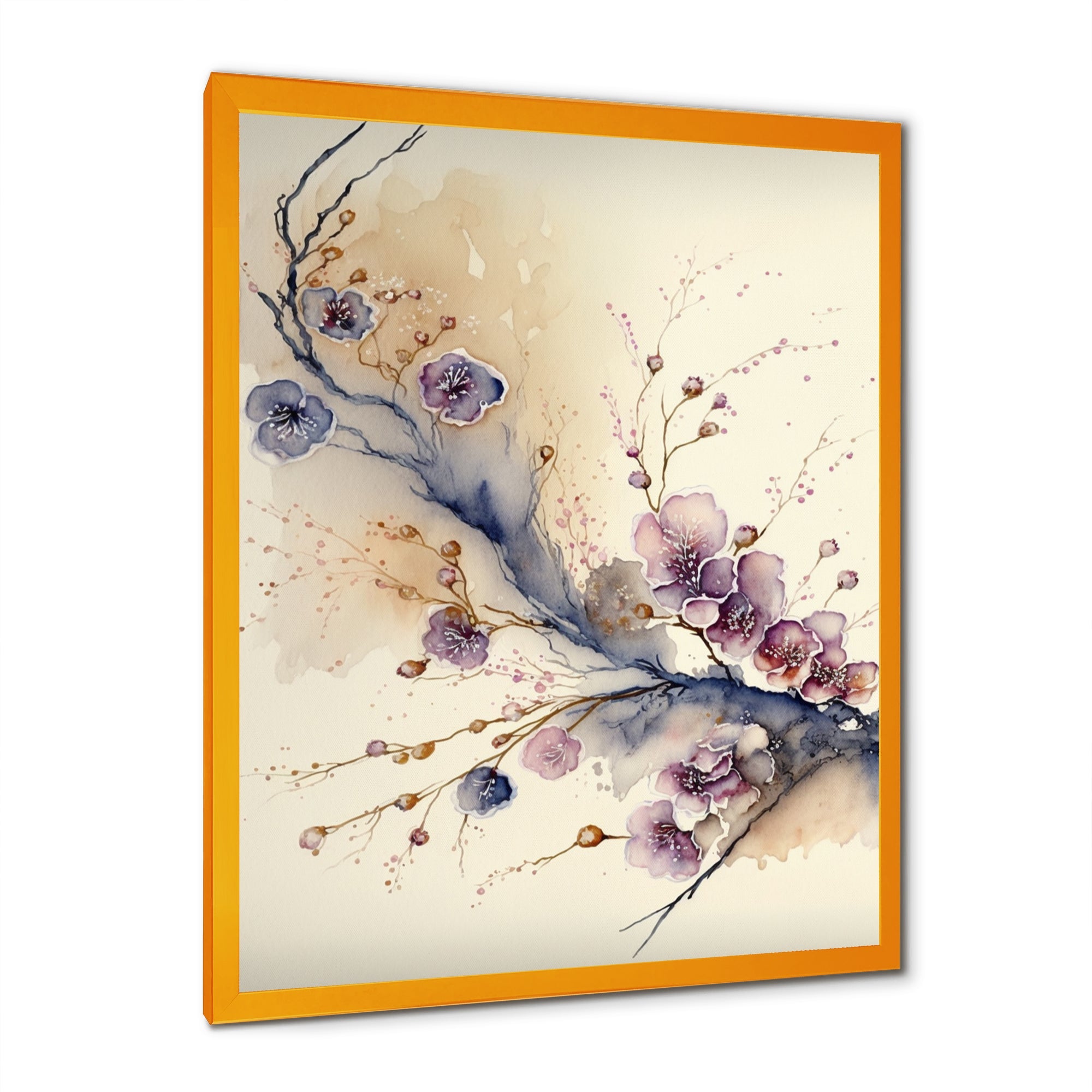 Pink And Plum Cherry Blossom Branch IV