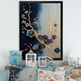 Blue Cherry Blossom Branch II