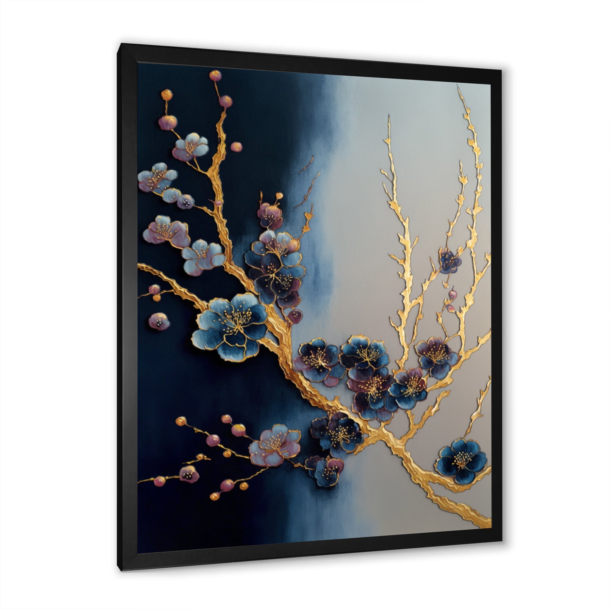 Blue Cherry Blossom Branch II