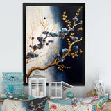 Blue Cherry Blossom Branch VI