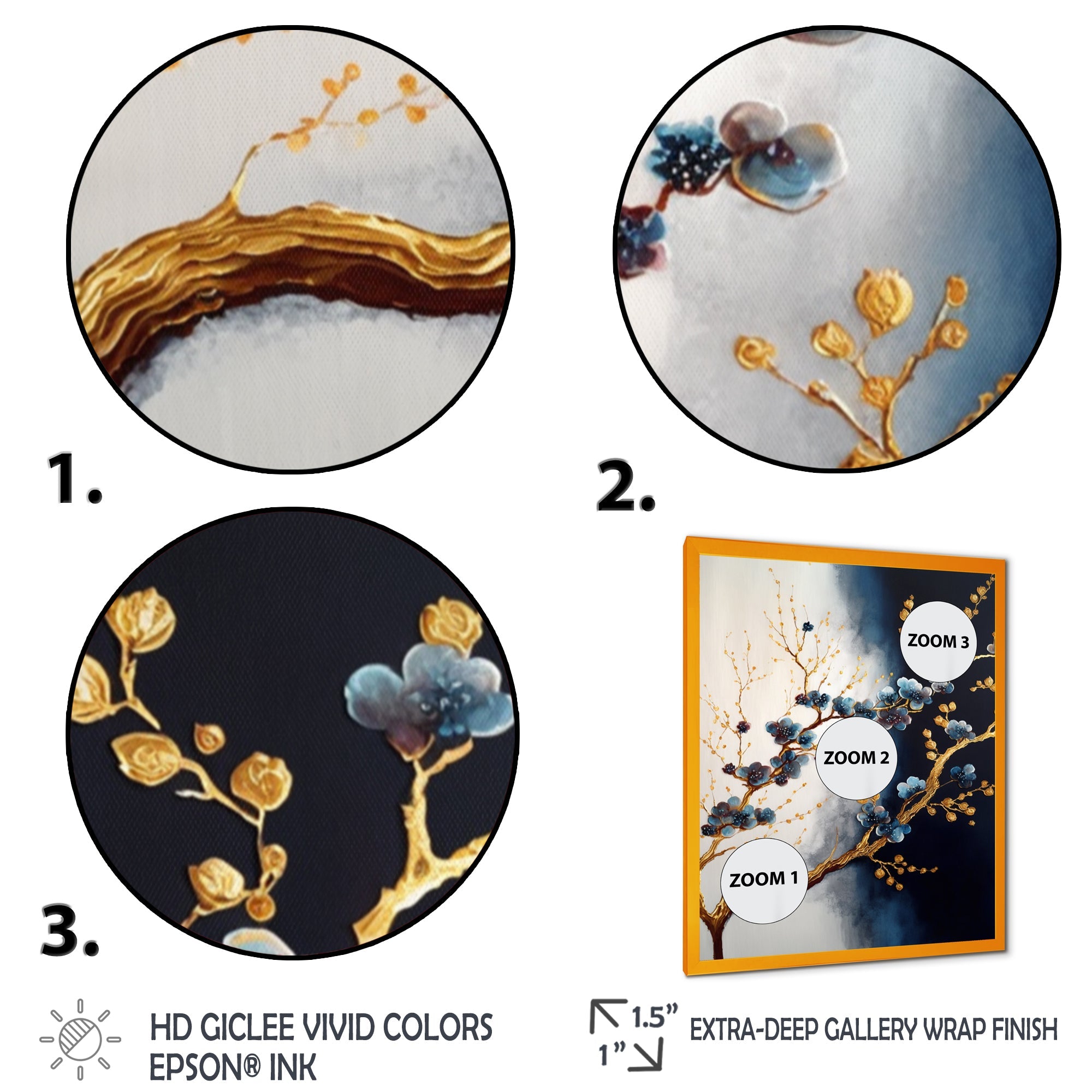 Blue Cherry Blossom Branch VI