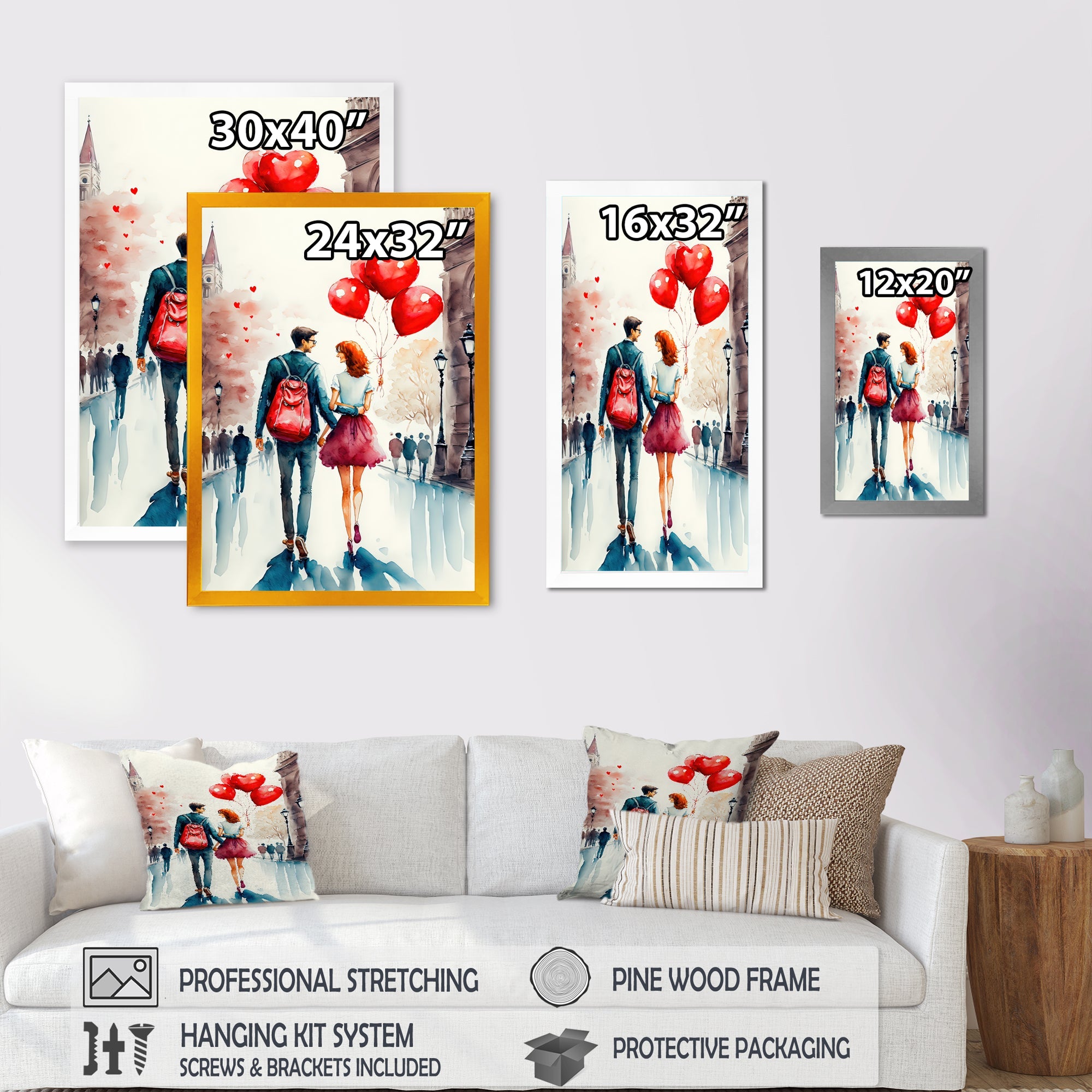 Loving Couple Walking Outdoors