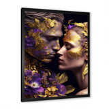 Loving Couple Kissing Floral Design I