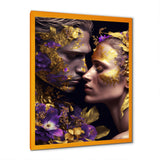 Loving Couple Kissing Floral Design I