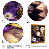 Loving Couple Kissing Floral Design I