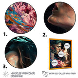 Loving Couple Kissing Floral Design II