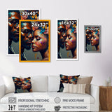 Loving Couple Kissing Floral Design V