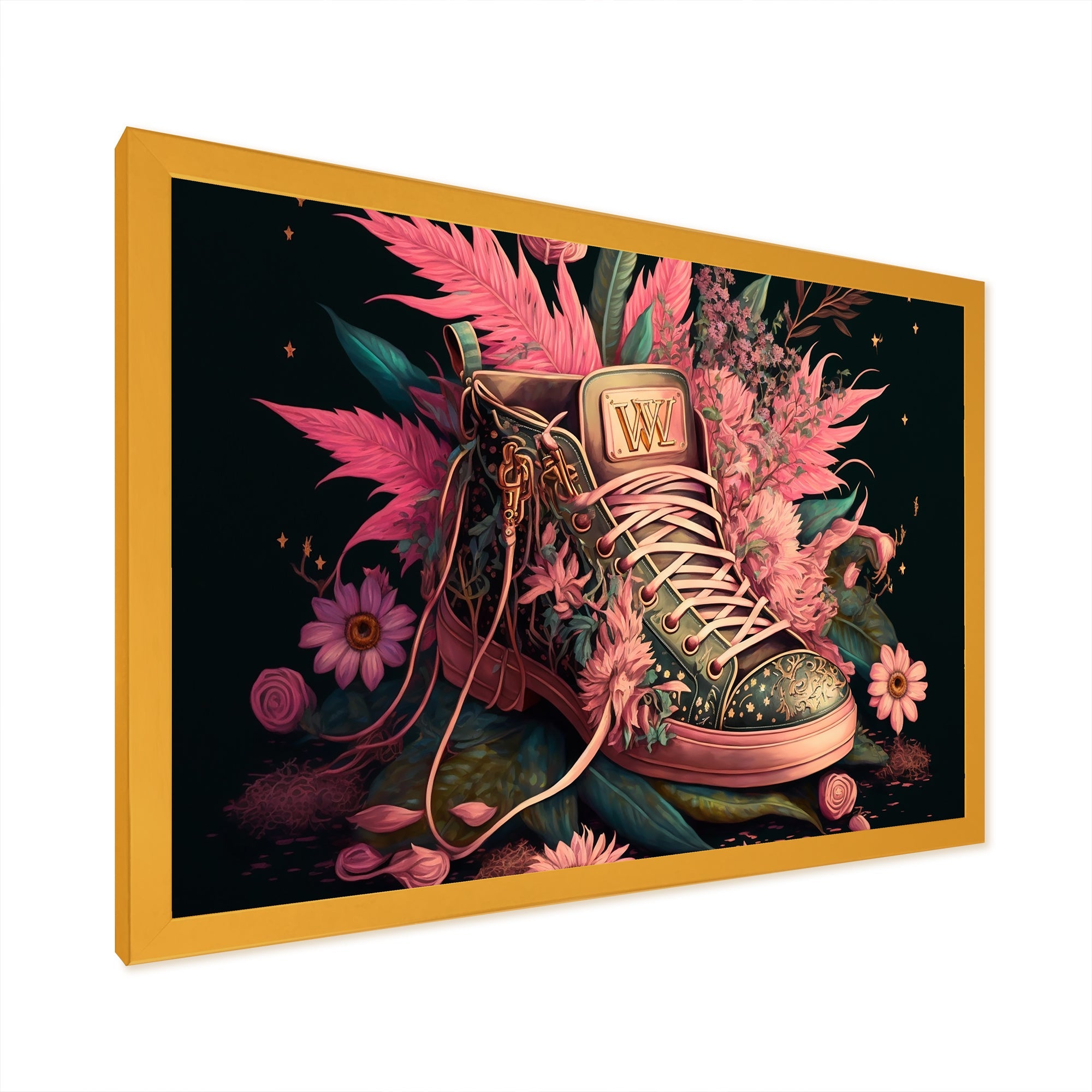 Floral Pink Sneakers Art II