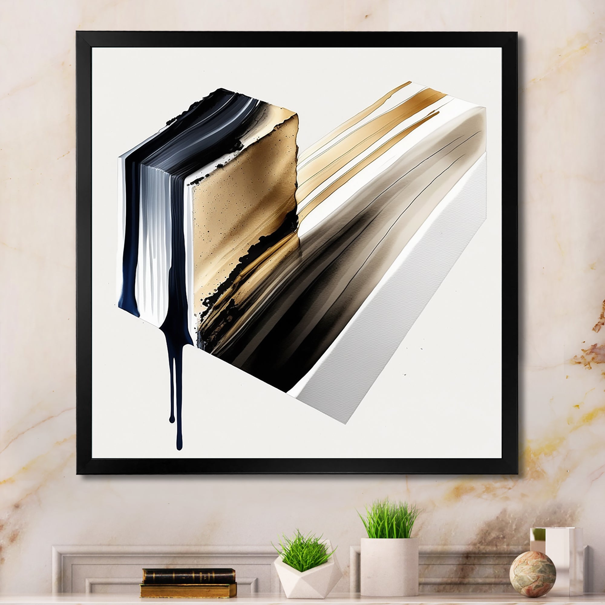 Black And Gold Cubic Expression II