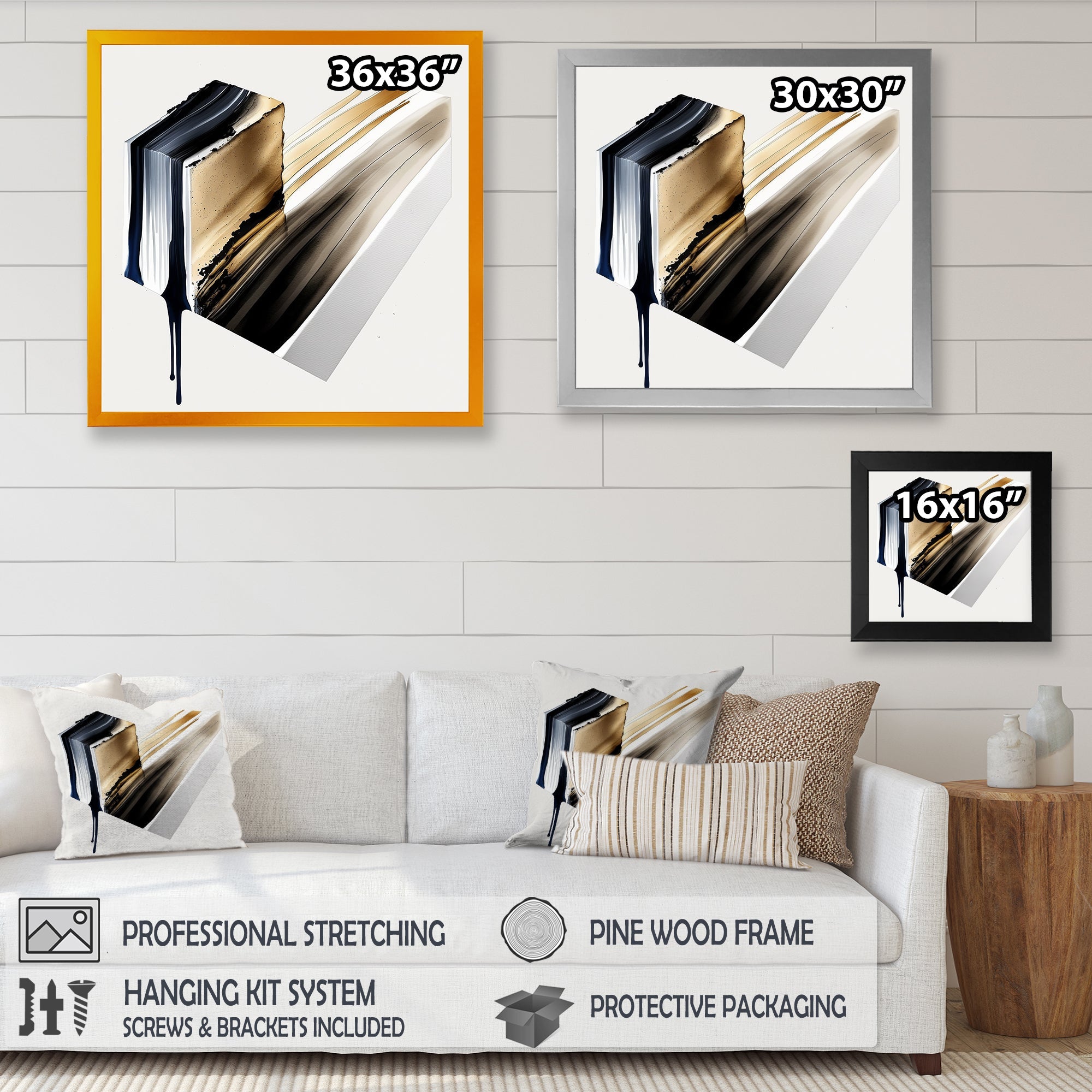 Black And Gold Cubic Expression II