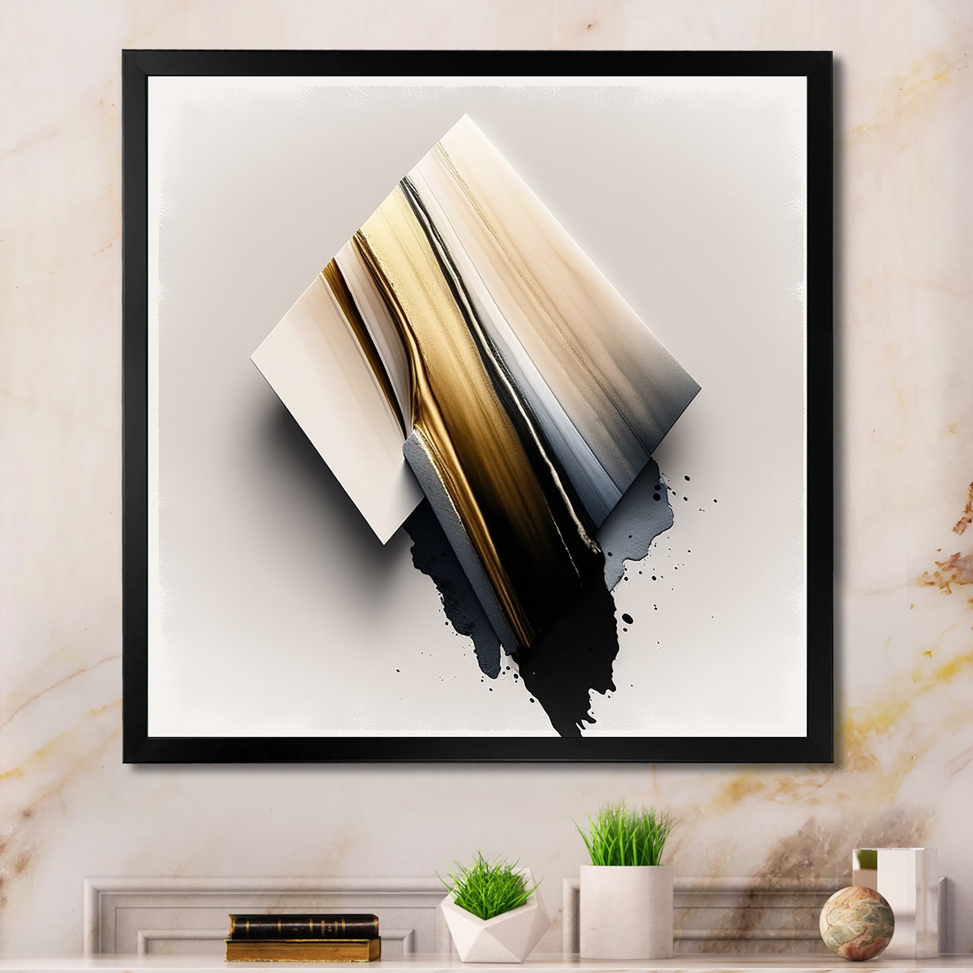 Black And Gold Cubic Expression III