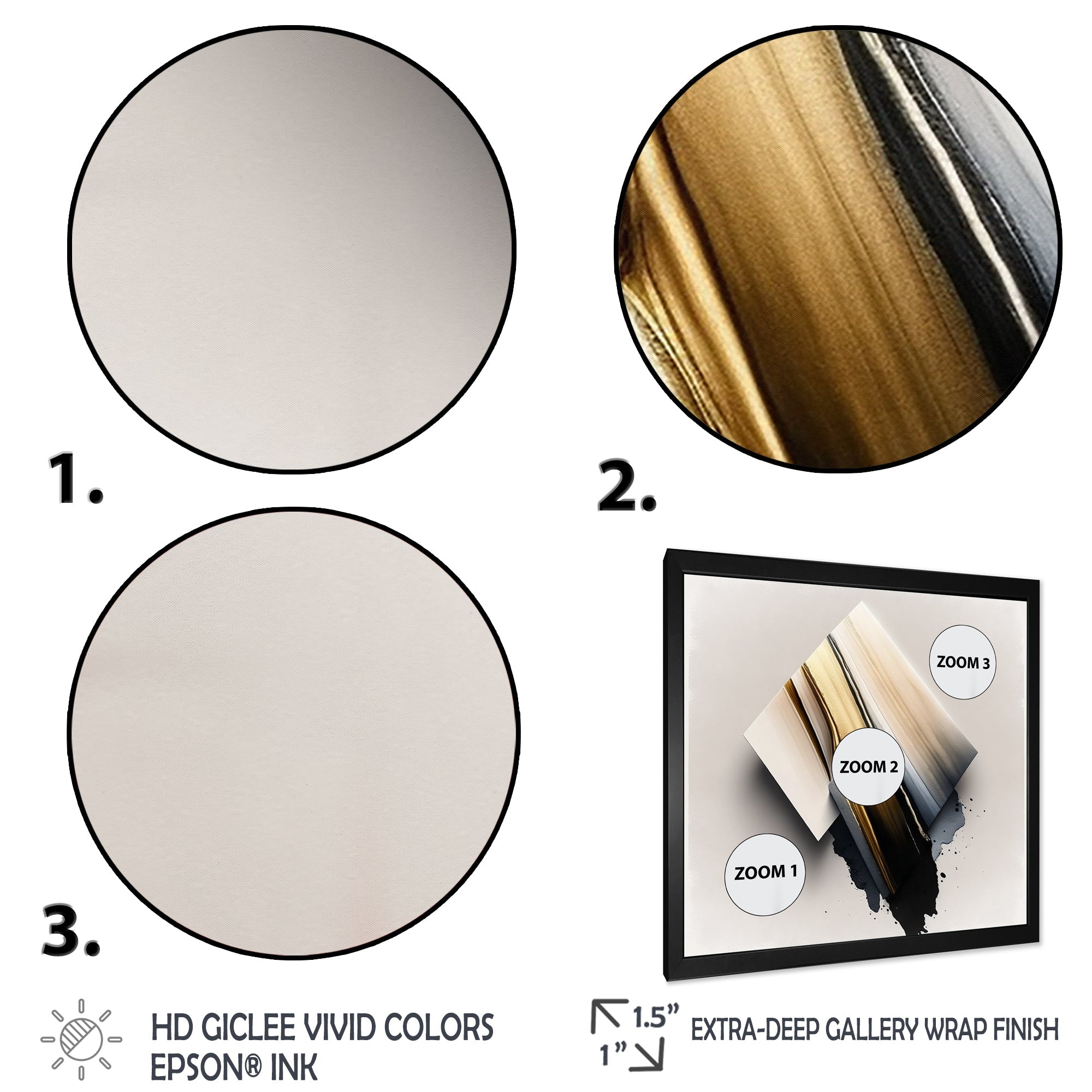 Black And Gold Cubic Expression III