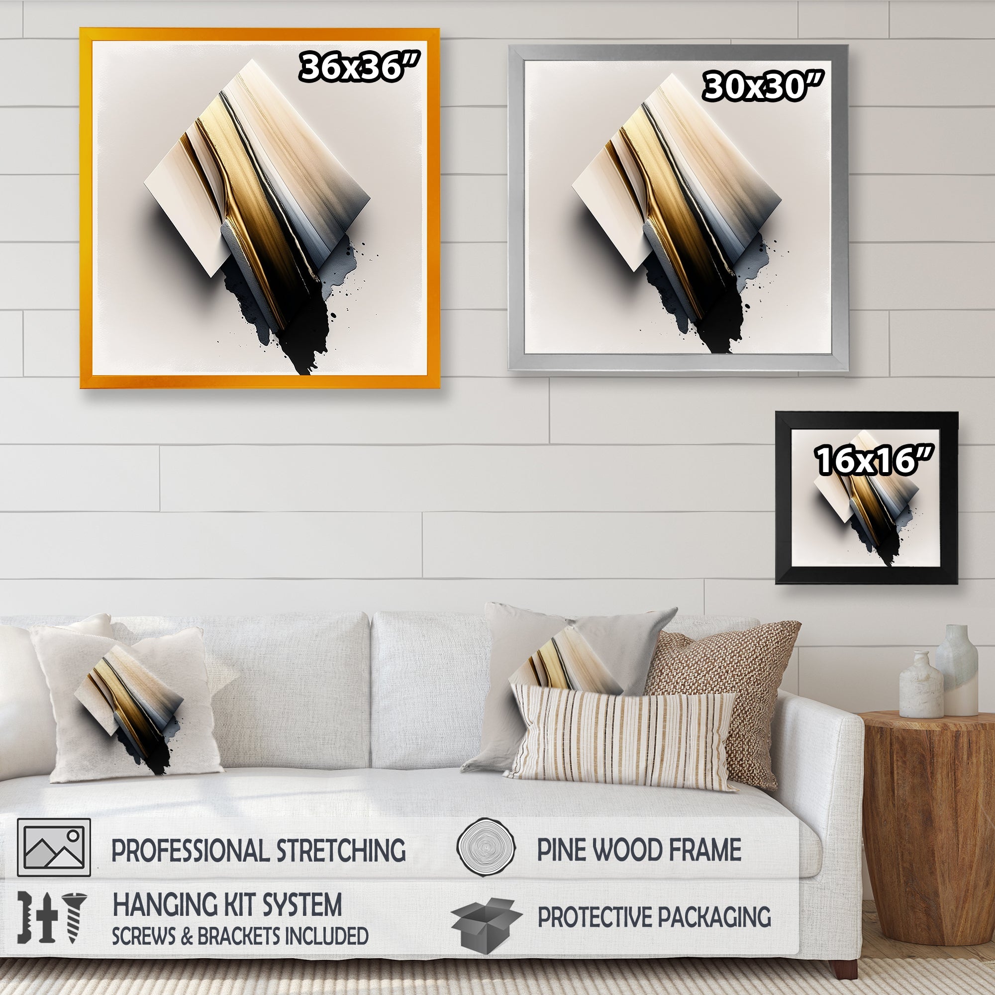 Black And Gold Cubic Expression III