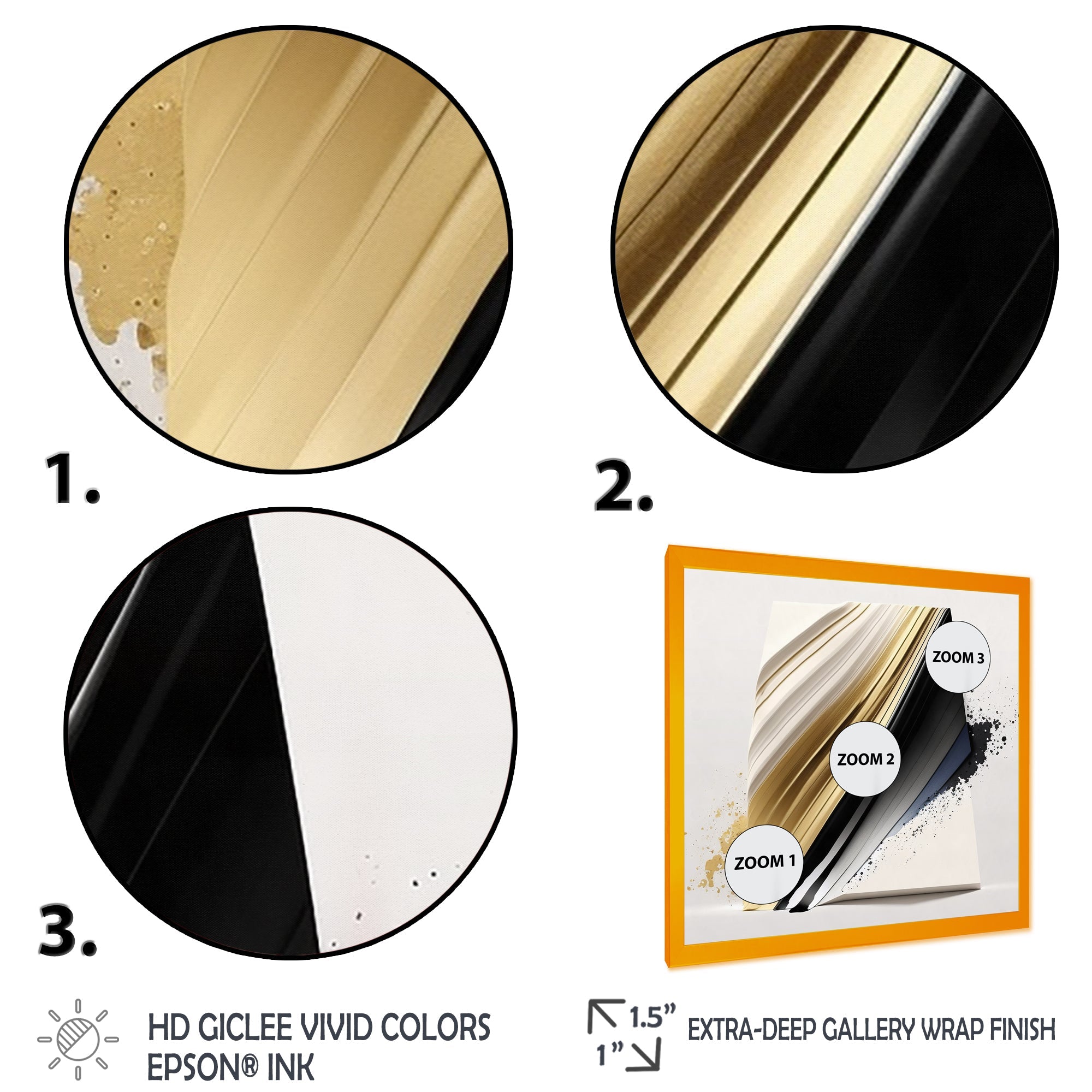 Black And Gold Cubic Expression IV