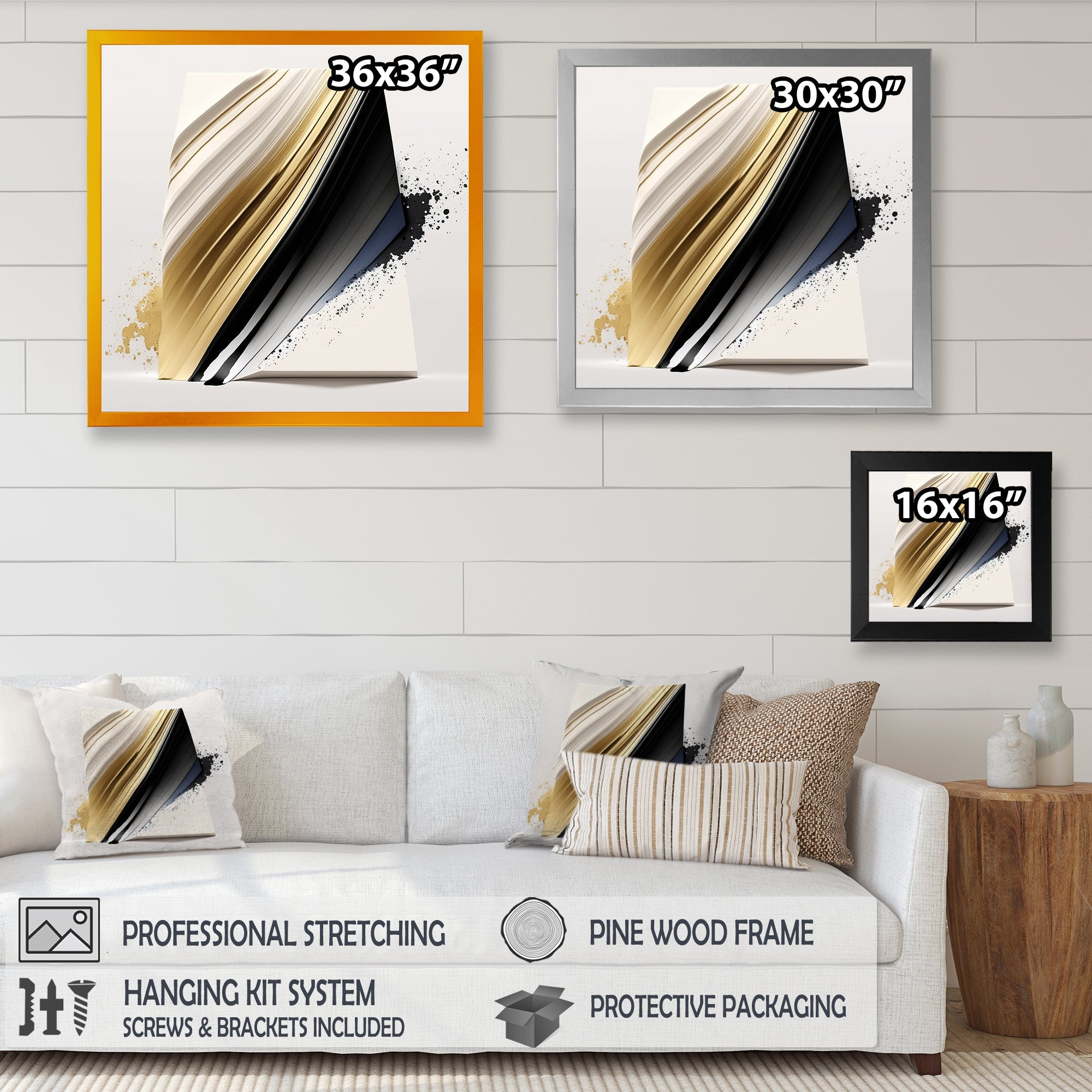 Black And Gold Cubic Expression IV